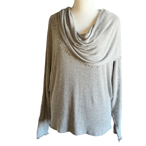 Gray Cowl Neck Sweater Sz XS/S - Picture 2 of 14